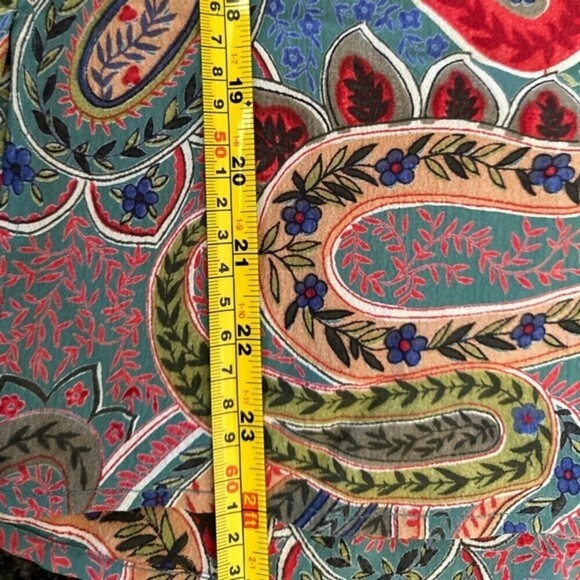 ALC Floral Paisley Beaded Printed Blouse Size M - Picture 13 of 13